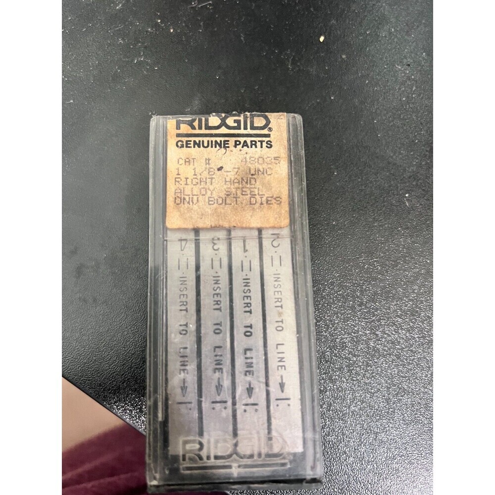 RIDGID 1/8" - 7" UNC (R.H) Alloy Steel Universal Bolt Dies 48035 - 1 Pack